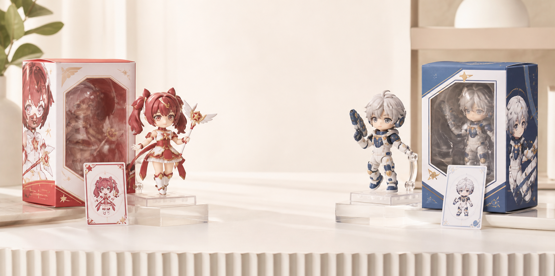 Banner đặt trước đồ chơi anime